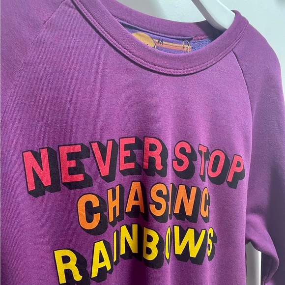 Aviator Nation NWT Crewneck Sweatshirt in Purple - Sz Small 🌈 - Picture 3 of 7